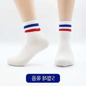 [콩심팥심]스포츠 5켤레 화이트 편한 이선링글 발목양말