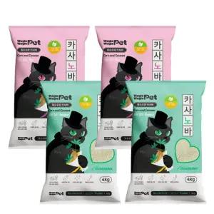 와글와글펫 카사노바 4kg 4개입 고양이모래