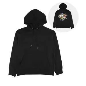 25FW 우영미 W253TS36 723B 플라워 다잉 후드 티셔츠 블랙