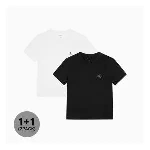 매장정품 캘빈클라인 진 CK 여성 레귤러핏 모던로고 2팩 화이트블랙 반팔티셔츠 47AB819 UB1 1341872