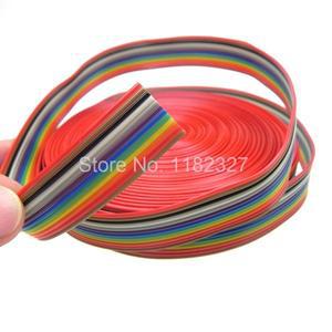 레인보우 컬러 플랫 리본 IDC 케이블 UL2651 105C AWG28 12 핀 1.0mm 피치 1 계량기 로트당 m