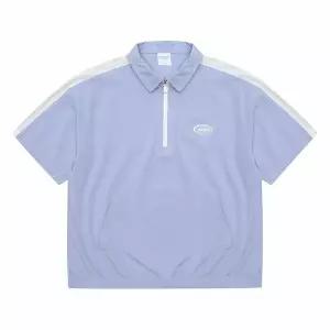 [보리보리/에꼴리에]여아 배색 카라 아노락 반팔 티셔츠 21B1351_PU