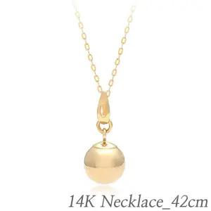 14K GOLD 베이직 골드 볼 체인 금 목걸이 42cm
