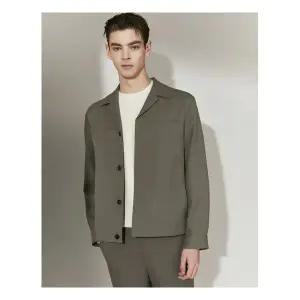 알레그리 24SS 클리어런스다크베이지 Wool Twill 레귤러핏 테일러드 카라 블루종 ARJU4A005I3 294245