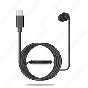 3.5mm/Type-c 유선 이어버드(귀에 있음) 마이크가 포함 이어폰 한쪽 귀마개 스마트폰용 소프트 실리콘 싱글