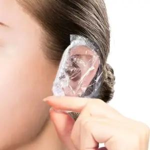 비닐 귀 커버 100p 비닐캡 귀비닐커버 염색커버 귀가리개 일회용귀커버
