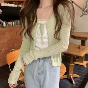 러블리 펀칭 여성 볼레로 레이어드가디건