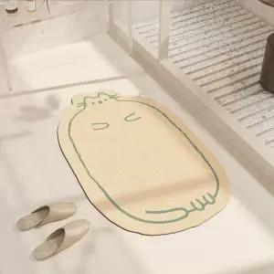 미끄럼방지 고양이 규조토 발매트 매트 40x60 그린 (WFK2MSL)