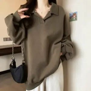 베이직 아이템 여자 긴팔 카라 오버핏 맨투맨