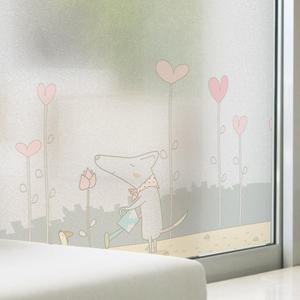 유리시트지 im184-하트꽃밭길따라/글라스시트지/창문시트지