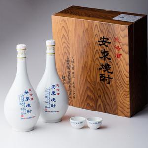 조옥화 명인 민속주 안동소주 특2호 600ml 2본 + 잔2개 (45도)