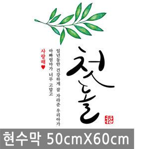 첫돌 축하 현수막 50cmx60cm 아기 생일 잎 배너 행사 돌잡이 돌상 이벤트 족자 플랜 카드