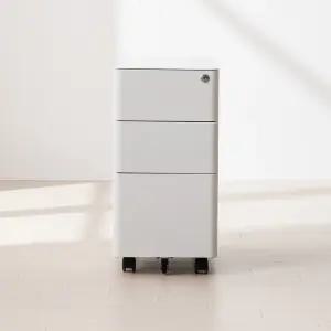 큐브 3단 디자인 스틸 책상서랍
