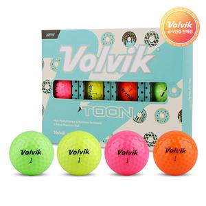 볼빅 NEW 툰 2피스 골프공 12p, 레인보우 1개