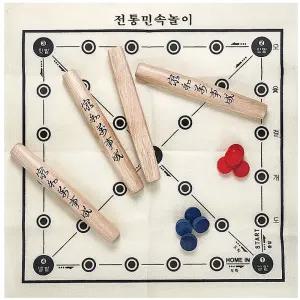 윷놀이 세트 (프리미어) 원목 박달나무 명절 선물 윷세트 전통 민속 놀이