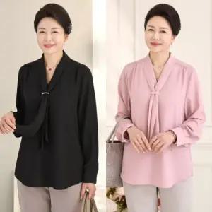 [엄마옷 로즈맘] 수엔타이블라우스/50대여성블라우스 중년블라우