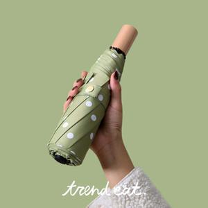 UV 도트 3단 자동우산 자외선차단 물방울 접이식 6color