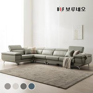 [신세계라이브쇼핑]BIF보루네오 디에르 보이시 천연통가죽 6인 코너형 소파