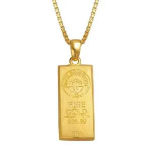 갤러리아 여자 순금 목걸이 무광 골드바 24K 22.5g 18K장식