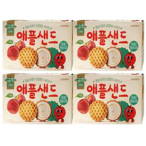 크라운제과 애플샌드 272g X 4개 비스킷 어린이간식