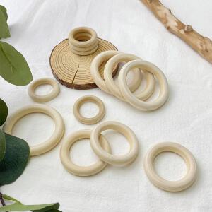 마크라메재료 우드링 원형 나무 링 4cm 5.5cm 7cm 키링부자재