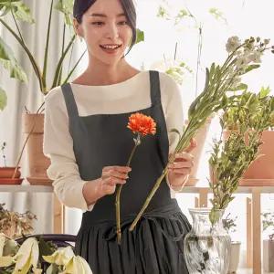 쿠킹홈 공방용 꽃집용 원피스 앞치마 카페 바리스타 방수 앞치마