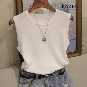 KARRA 베이직민소매니트_A0373M