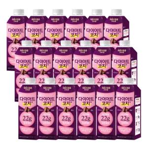 종근당건강 다이어트코치 고단백 당류제로 단백질음료 초코맛 280ml x 18개
