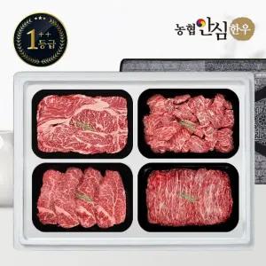 [농협안심한우] 1++등급 한우 선물세트 구이정육5호 1.6kg (등/안/국/불)
