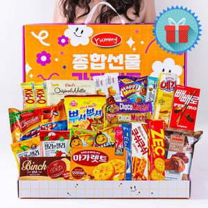 야미 프리미엄2호 초대형 사이즈 종합과자선물세트 단체 행사 선물용 시상품 간식꾸러미 손잡이 박스
