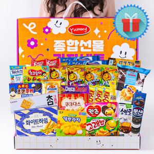 야미 프리미엄3호 초대형 사이즈 종합과자선물세트 단체 행사 선물용 시상품 간식꾸러미 손잡이 박스