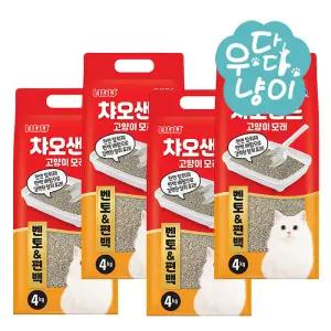 이나바 챠오샌드 4kg 4개입 벤토&편백 고양이모래