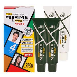 세븐에이트 무향료 칼라크림 대용량 240g 4호 자연스런밤색 /동성제약