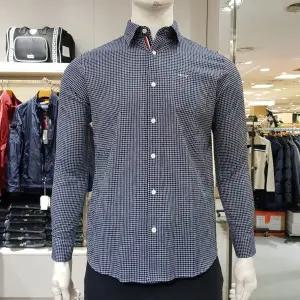 [루이까스텔]남성잔체크포켓긴팔셔츠/7MESH301N_BP