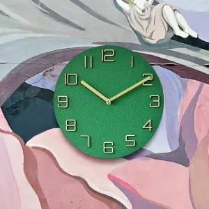 그린 못없는시계 거실벽인테리어 녹색 무소음 벽시계/벽시계/인테리어/벽걸이/시계/집들이/선물