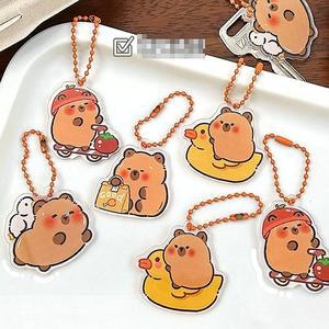 카피바라 아크릴 키링 캐릭터 가방 고리 귀여운 열쇠고리 단체 대량