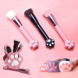 고품질 네일아트 고양이발바닥모양 고급형 더스트 브러쉬 3종 부드러운모 볼터치브러쉬 롱브러쉬 (WFHTUWH)
