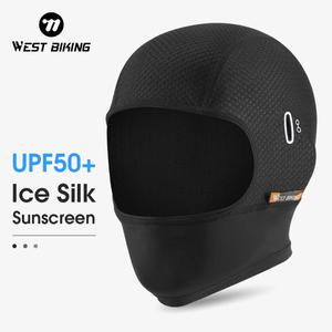 WEST BIKING-여름 사이클링 캡 uv 차단 오토바이 발라클라바 아이스 실크 햇빛 차단 스포츠 모자 야외 자전