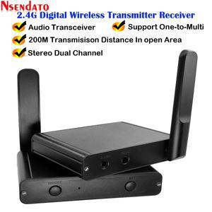 200M 2.4Ghz Hifi 디지털 무선 오디오 어댑터 음악 사운드 송신기 (iPad 용 3.5mm 케이블 포함)