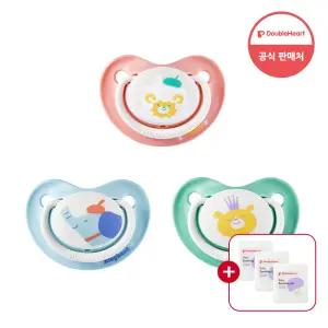 [즉시할인10%] 더블하트 디어프렌즈 통잠 쪽쪽이 1+1 (사이즈/택2)+수딩젤 견본 3개