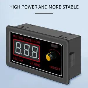 PWM 팬 속도 제어 스위치 DC 9-60V 12A 500W 전동 디밍 속도 컨트롤러 5V 12V 24V 디지털 가변 주파수 듀티