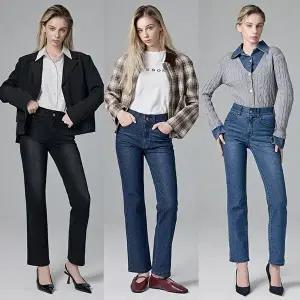 [뱅뱅]25FW 여성 가을 라이크라 스트레이트 데님 3종