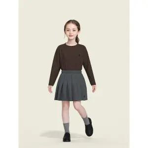 [BEANPOLE KIDS] [Essential] 수피마 베이직 긴소매 티셔츠  브라운 (BI5841UE1)