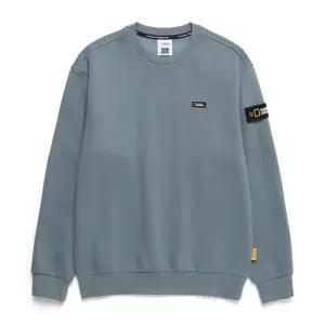 내셔널지오그래픽 N244USW920 루코스 백면 로고 그래픽 맨투맨 STEEL BLUE