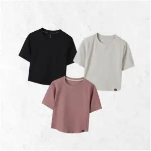 탑텐밸런스여성 립 4부 반팔티 MBF5T20 228709