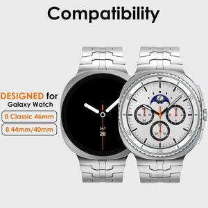 삼성 갤럭시 워치 8/8 클래식 40mm 44mm 46mm용 메탈 스테인리스 스틸 스트랩, 갤럭시 워치 8 클래식용 밴