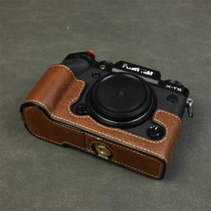 Fujifilm X-T5 카메라용 PU 가죽 하프 바디 케이스 커버 보호대