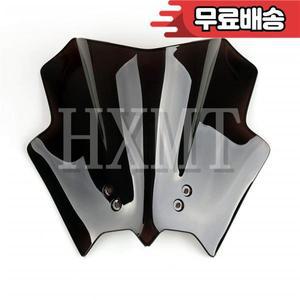 KTM 듀크 125 200 390 블랙 오토바이 스크린 앞유리