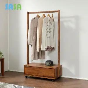 [SASA]사사가구 우드픽 멀바우 원목 행거