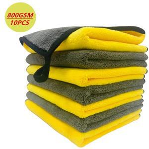 세차 극세사 타올 부드러운 자동차 청소 건조 천 페인트 케어 디테일링 800GSM 30 cm 5